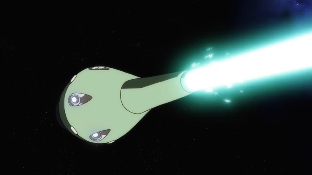 One of Kshatriya's funnels from Gundam Unicorn