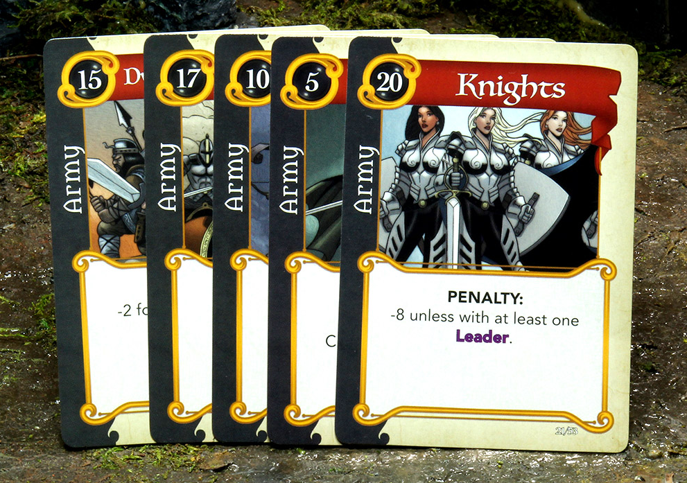 Cards from the game Fantasy Realms